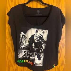 Black Bob Marley Graphic Women's Top Size: Small Nice Graphic’s.